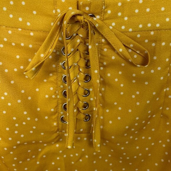 Revolve By The Way Mustard Yellow Esme Skirt Polka Dot Mustard Yellow Size Small - Picture 5 of 10